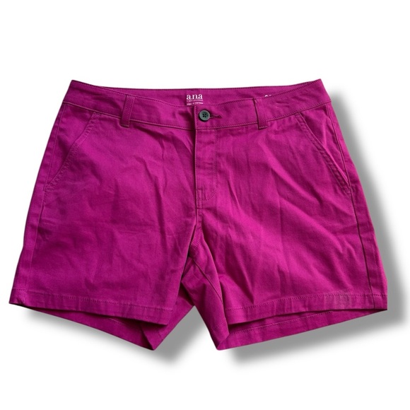 A.N.A. Fuchsia 3.5 inch Inseam Chino Twill Women’s Shorts size 8 - Picture 1 of 5
